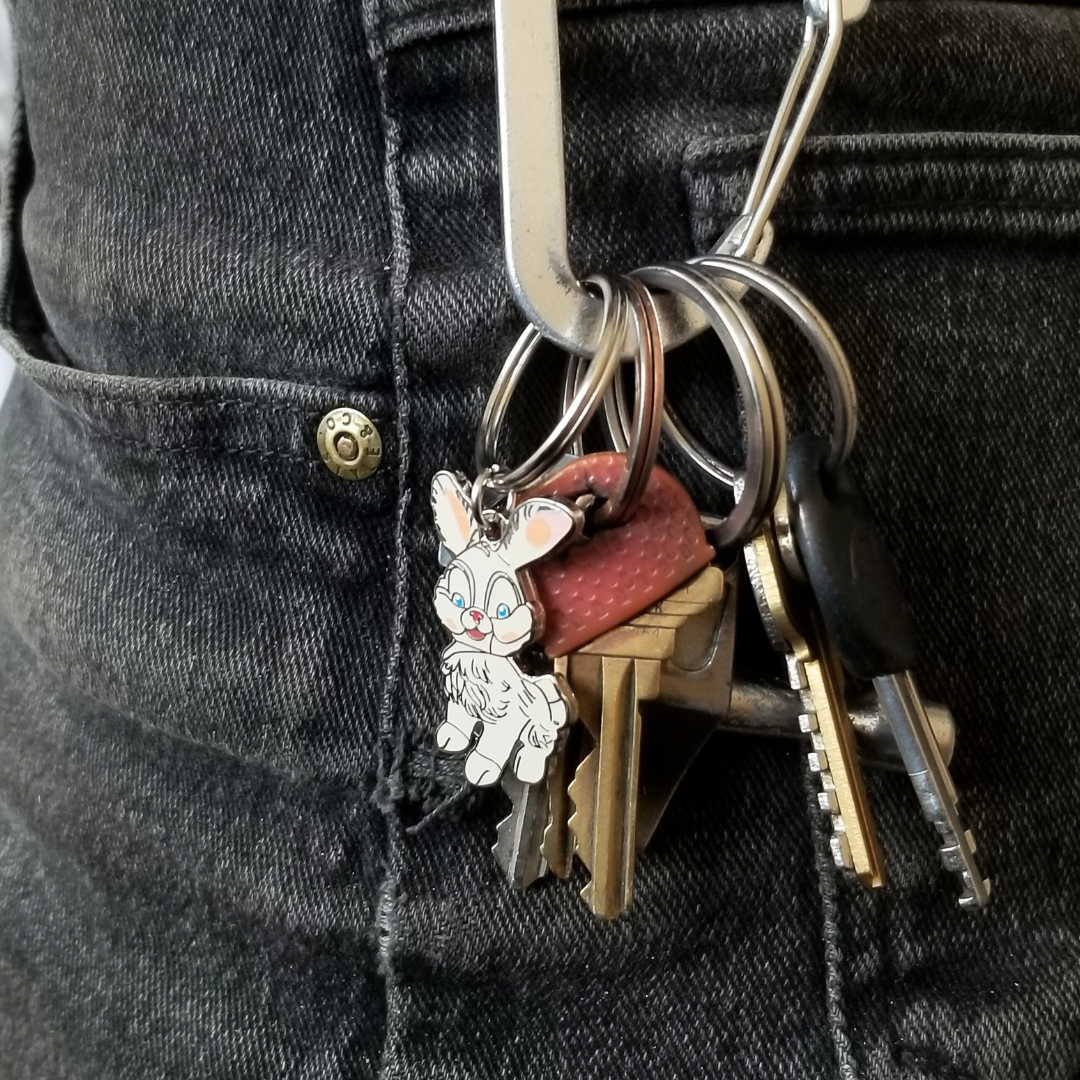 LIMITED Beach Fossils 'Bunny' Die-cut Keychain