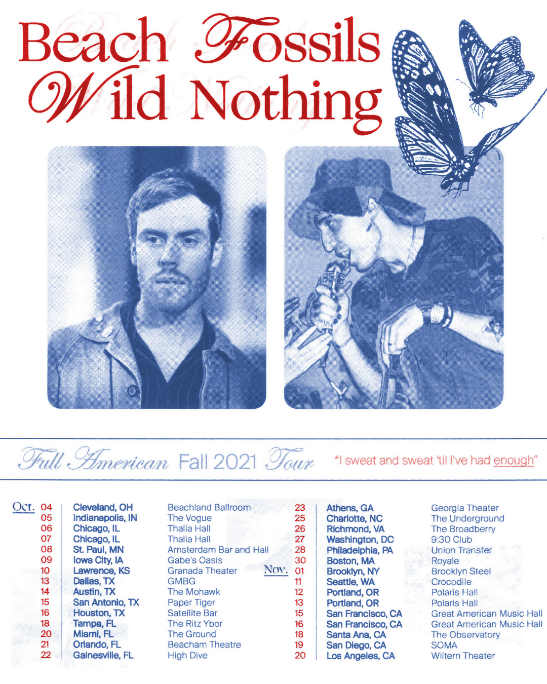Beach Fossils x Wild Nothing Tour Rescheduled!