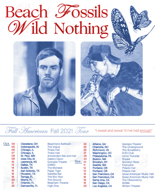 Beach Fossils x Wild Nothing Tour Rescheduled!