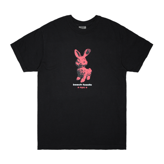 Beach Fossils Black and Red Bunny Tee