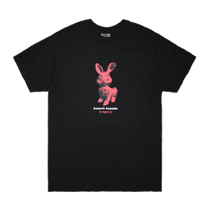 Beach Fossils Black and Red Bunny Tee